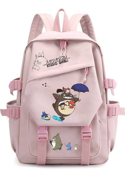 Ghibli Totoro Anime Cosplay Öğrenci Okul Çantası Sırt Çantası Çizgi Film Sırt Çantası Dizüstü Bilgisayar Seyahat Sırt Çantası (Yurt Dışından)