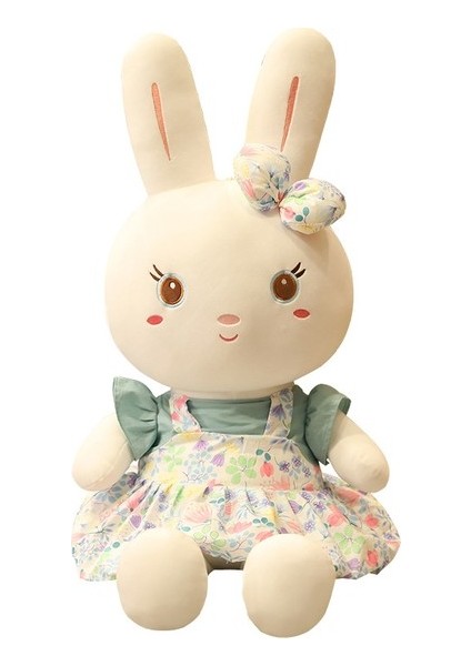Mkjınmeı Peluş Oyuncak Çiçekli Bez Kız Bebek Bebek Tavşan Bez Bebek (Yurt Dışından)