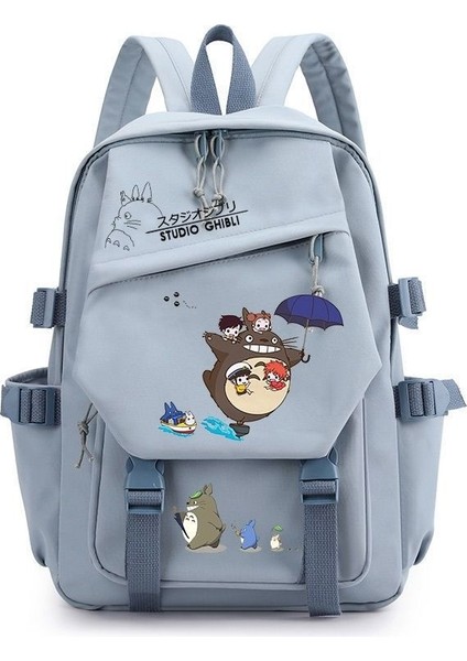 Ghibli Totoro Anime Cosplay Öğrenci Okul Çantası Sırt Çantası Çizgi Film Sırt Çantası Dizüstü Bilgisayar Seyahat Sırt Çantası (Yurt Dışından)
