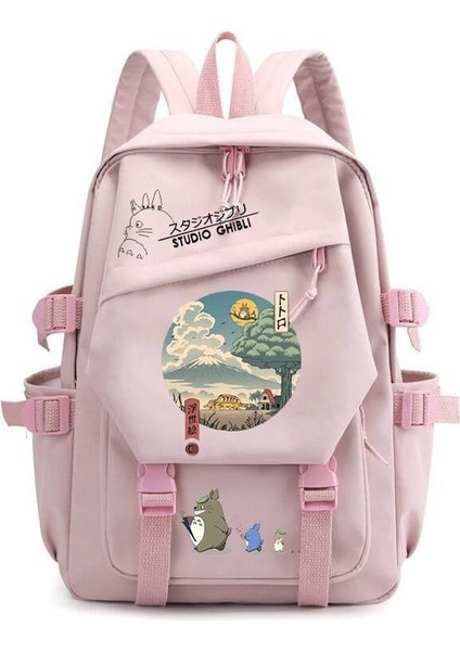 Ghibli Totoro Anime Cosplay Öğrenci Okul Çantası Sırt Çantası Çizgi Film Sırt Çantası Dizüstü Bilgisayar Seyahat Sırt Çantası (Yurt Dışından)