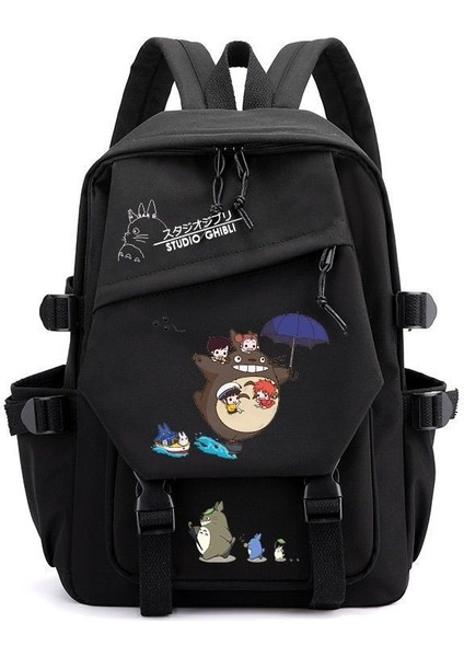 Ghibli Totoro Anime Cosplay Öğrenci Okul Çantası Sırt Çantası Çizgi Film Sırt Çantası Dizüstü Bilgisayar Seyahat Sırt Çantası (Yurt Dışından)