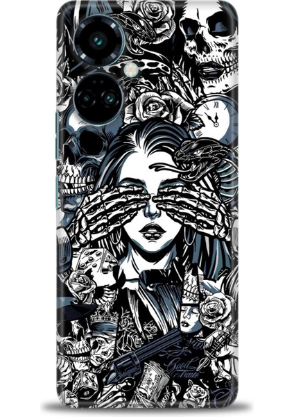 Tecno Camon 19 Pro Kılıf Hd Baskılı Kılıf + Seramik Tam Kaplayan Ekran Koruyucu 352