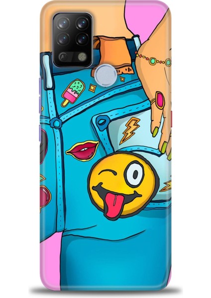 Tecno Pova Kılıf Hd Baskılı Kılıf + Seramik Tam Kaplayan Ekran Koruyucu 448