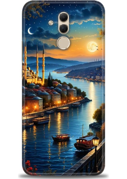 Huawei Mate 20 Lite Kılıf Hd Baskılı Kılıf + Seramik Tam Kaplayan Ekran Koruyucu 222