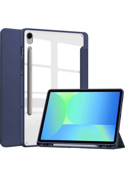 Samsung Galaxy Tab S10 Fe/ S9 Fe 5g 10.9 Inç/tab S9 11 Inç Için Hibrit Ince Kılıf S Kalem Tutucu, Şeffaf Arka Kabuklu Darbeye Dayanıklı Kapak, Otomatik Uyandırma/uyku (Yurt Dışından)