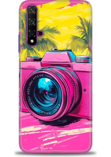 Huawei Nova 5t Kılıf Hd Baskılı Kılıf + Seramik Tam Kaplayan Ekran Koruyucu 442
