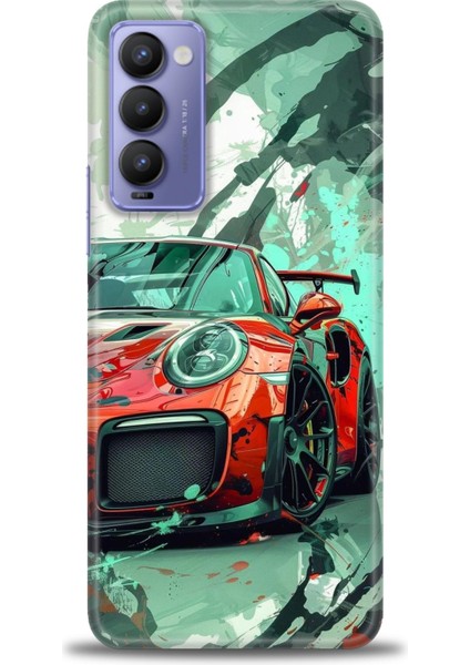 Tecno Camon 18 Kılıf Hd Baskılı Kılıf + Seramik Tam Kaplayan Ekran Koruyucu 109
