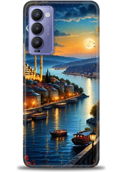 Tecno Camon 18P Kılıf Hd Baskılı Kılıf + Seramik Tam Kaplayan Ekran Koruyucu 222