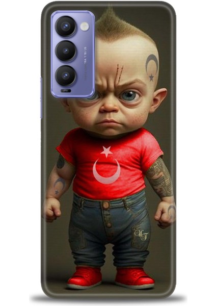 Tecno Camon 18P Kılıf Hd Baskılı Kılıf + Seramik Tam Kaplayan Ekran Koruyucu 244