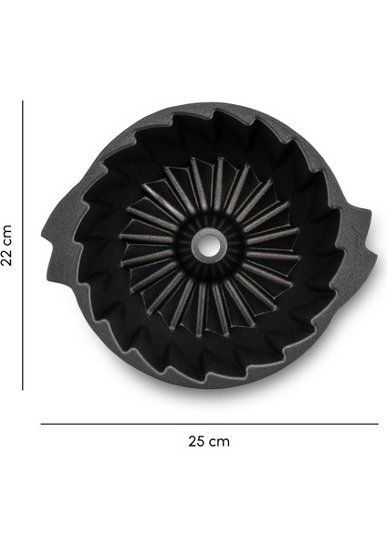 Shark Ceramic Black Yuvarlak Kek Kalıbı