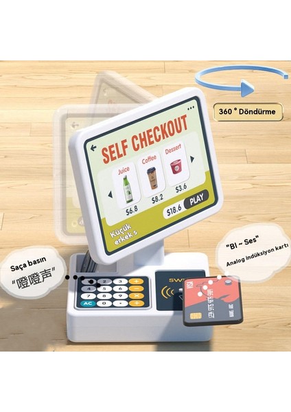 Çocuk Oyuncakları - Süpermarket Kahve Kasası Oyun Seti (Yurt Dışından)
