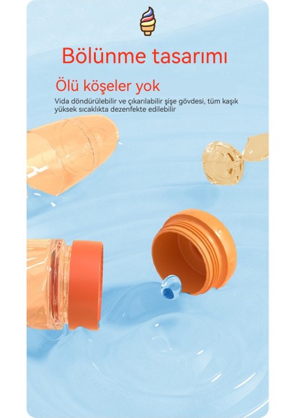 Silikon Vantuz Pirinç Macun Şişe Nano Gümüş Bebek Tamamlayıcı Yemek Kaşığı Yumuşak Kaşık Kafa (Yurt Dışından)