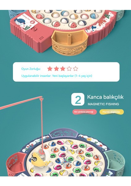 Çocuklar Için Eğitici Erken Eğitim Elektrikli Balıkçılık Eğitici Oyuncaklar (Yurt Dışından)