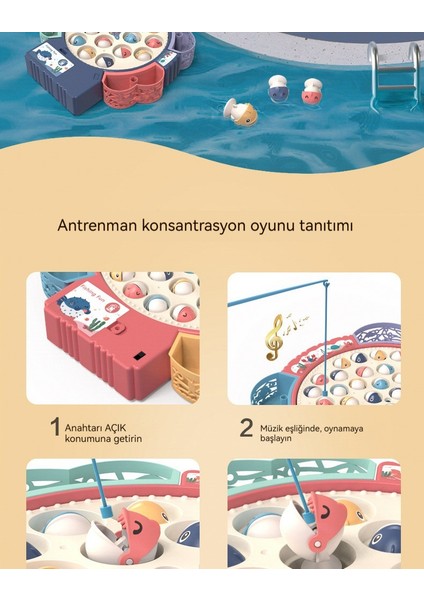 Çocuklar Için Eğitici Erken Eğitim Elektrikli Balıkçılık Eğitici Oyuncaklar (Yurt Dışından)