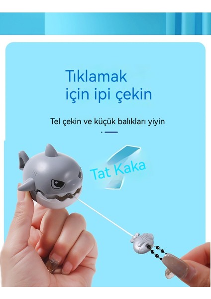 Tel Çekme Diş Köpekbalığı Küçük Balık Yemek Okul Çantası Anahtarlık Küçük Oyuncak (Yurt Dışından) fiyatları