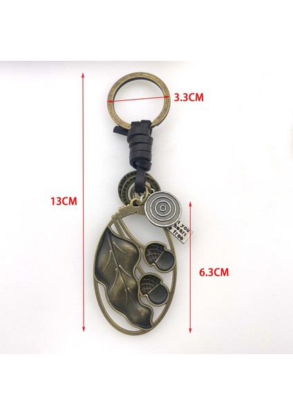 El Yapımı Dokuma Vintage Sığır Derisi Meyve Yaprağı Anahtarlık Turist Alanı Küçük Hediyeler Eşantiyon Çanta Charms (Yurt Dışından)