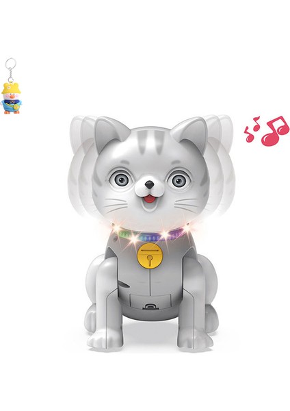 Evcil Hayvan Çocuk Oyuncakları Işık Müzik Dans Kedi Yavru Ses ve Işık Yavru Yürüyüş Evcil (Yurt Dışından)