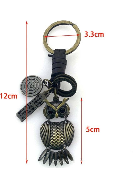 Avrupa ve Amerika Birleşik Devletleri Yaratıcı Baykuş Anahtarlık Sevimli Erkek ve Kadın Butik Retro Hediye Kişilik Araba Asılı Süsler Taşıyacak (Yurt Dışından)