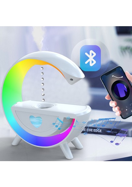 Bluetooth Hoparlör Atmosfer Masa Lambaları Yaratıcı Büyük G Anti Yerçekimi Nemlendirici Rgb LED Gece Lambası Yatak Odası Masa Dekorasyonu Için (Yurt Dışından)