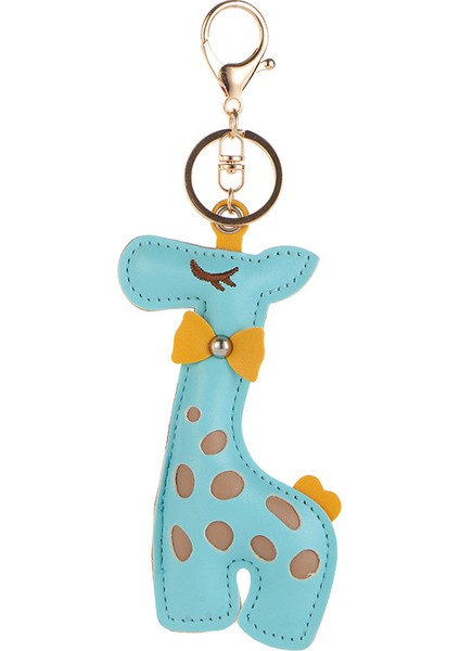 Karikatür Sevimli Pu Zürafa Anahtarlık Kolye Nakış Içi Boş Geyik Çantası Kolye (Yurt Dışından)