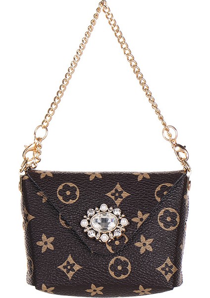 Kız Gibi Basit ve Şık Mini Zincir Çanta Açık Taşınabilir Haberci Çantası Kozmetik Saklama Çantası (Yurt Dışından)