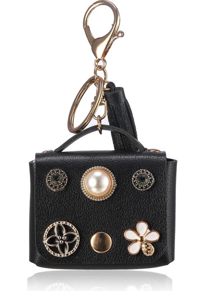 Mini Bozuk Para Kesesi Anahtarlık Saklama Çantası Bluetooth Kulaklık Çantası Chanel Tarzı Anahtarlık Çantası (Yurt Dışından)