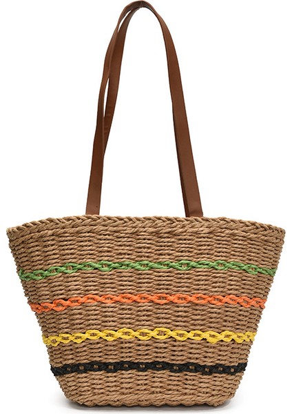 Mkjınmeı Kadın Yazlık Hasır Dokuma Çanta (Yurt Dışından)