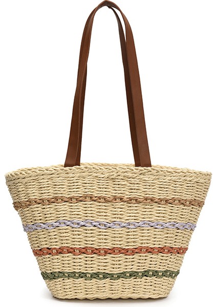 Mkjınmeı Kadın Yazlık Hasır Dokuma Çanta (Yurt Dışından)