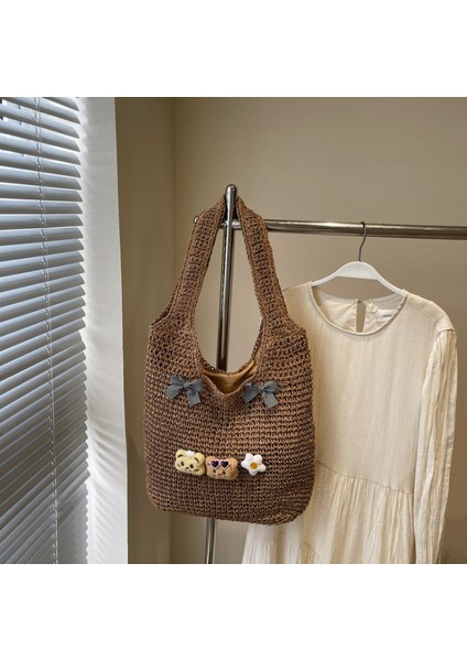 Mkjınmeı Büyük Kapasiteli Hasır Çanta Kadın Omuz Çantası (Yurt Dışından) fiyatları