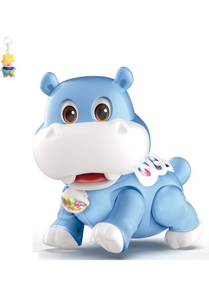Karikatür Hippo Elektrikli Sürünme Oyuncakları Işık Müzik Dans Robot Bebek Sürünme Eğitim Oyuncakları (Yurt Dışından)