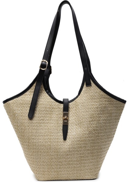 Mkjınmeı Dokuma Omuz Çantası Büyük Kapasiteli Tote Çanta (Yurt Dışından)
