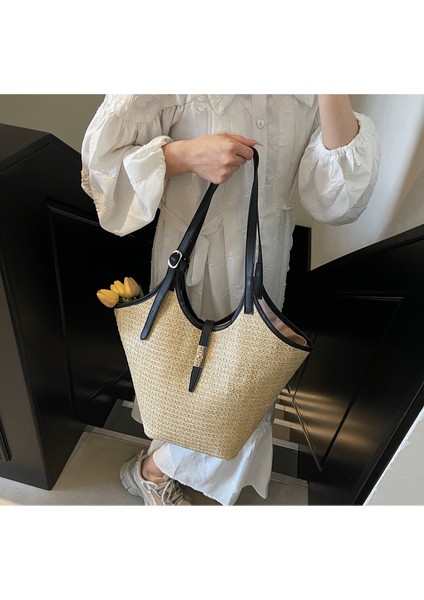 Mkjınmeı Dokuma Omuz Çantası Büyük Kapasiteli Tote Çanta (Yurt Dışından) fiyatları