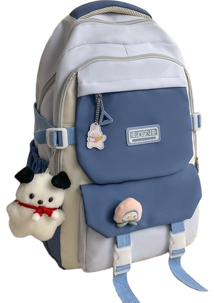 Kızlar Için Okul Çantası Kampüs Tarzı Japon Tarzı Kızlar Ortaokul Öğrencileri Büyük Kapasiteli Sırt Çantası Kore Versiyonu Üniversite Öğrencileri Kontrast Renkli Sırt Çantası (Yurt Dışından)