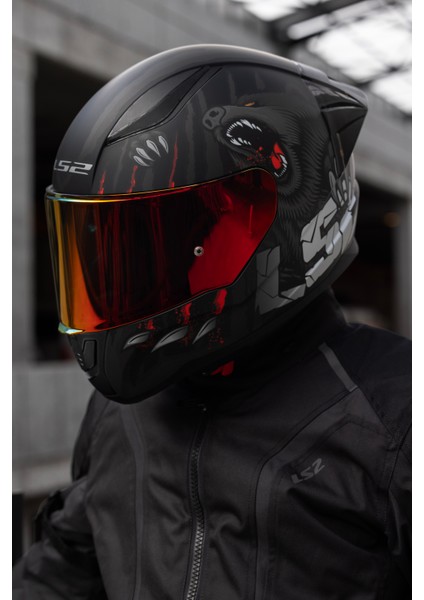 Rapıd 2 Race Clawn Mat Siyah-Gri-Kırmızı Kask fırsatları