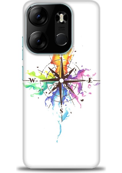 Tecno Spark Go 2023 Kılıf Hd Baskılı Kılıf + Seramik Tam Kaplayan Ekran Koruyucu 88