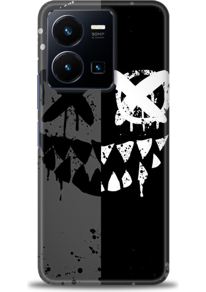 Vivo Y22S Kılıf Hd Baskılı Kılıf + Seramik Tam Kaplayan Ekran Koruyucu 355