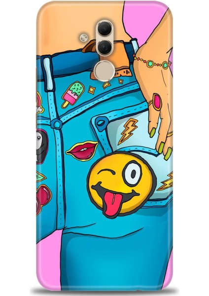 Huawei Mate 20 Lite Kılıf Hd Baskılı Kılıf + Seramik Tam Kaplayan Ekran Koruyucu 448