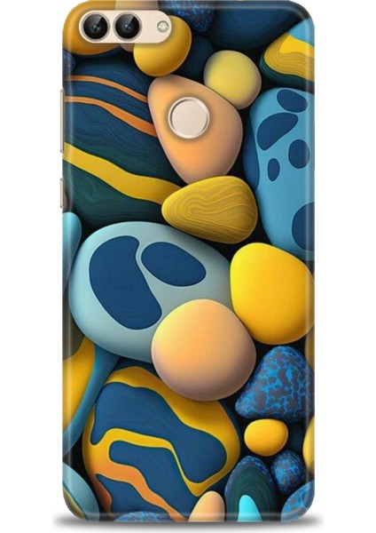Huawei P Smart Kılıf Hd Baskılı Kılıf + Seramik Tam Kaplayan Ekran Koruyucu 343