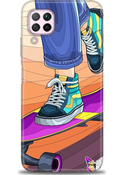 Huawei P40 Lite Kılıf Hd Baskılı Kılıf + Seramik Tam Kaplayan Ekran Koruyucu 446