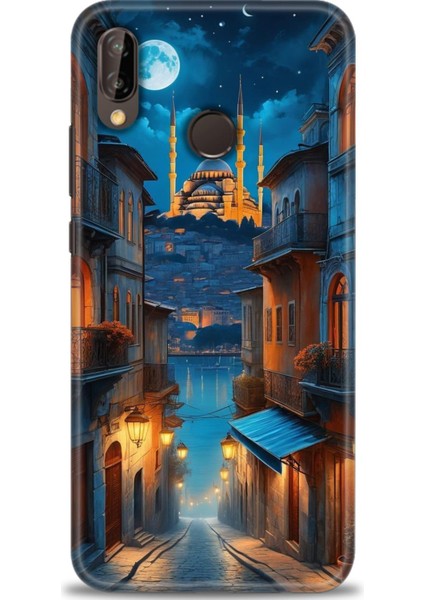 Huawei P20 Lite Kılıf Hd Baskılı Kılıf + Seramik Tam Kaplayan Ekran Koruyucu 221