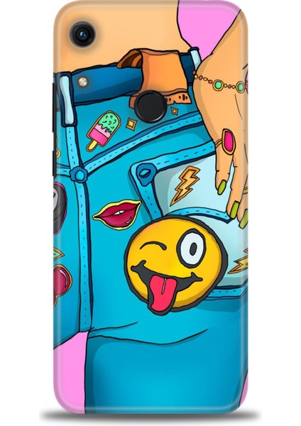Huawei Honor 8A Kılıf Hd Baskılı Kılıf + Seramik Tam Kaplayan Ekran Koruyucu 448