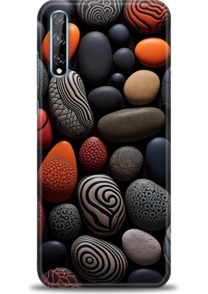 Huawei P Smart S Kılıf Hd Baskılı Kılıf + Seramik Tam Kaplayan Ekran Koruyucu 344