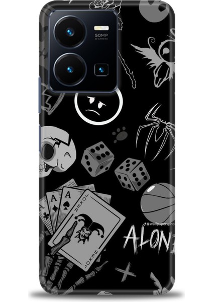 Vivo Y22S Kılıf Hd Baskılı Kılıf + Seramik Tam Kaplayan Ekran Koruyucu 354