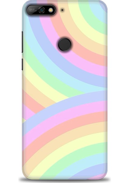Huawei Y7 2018 Kılıf Hd Baskılı Kılıf + Seramik Tam Kaplayan Ekran Koruyucu 425
