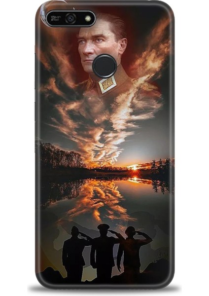 Huawei Honor 7A Kılıf Hd Baskılı Kılıf + Seramik Tam Kaplayan Ekran Koruyucu 26