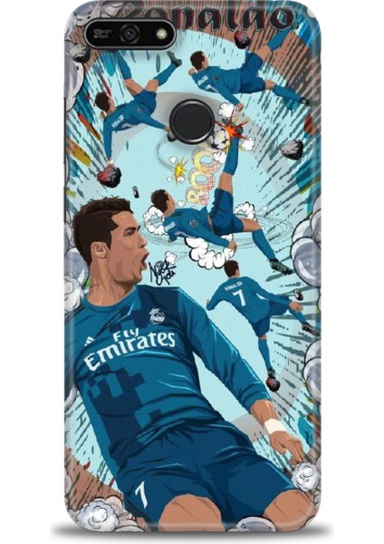 Huawei Honor 7A Kılıf Hd Baskılı Kılıf + Seramik Tam Kaplayan Ekran Koruyucu 1