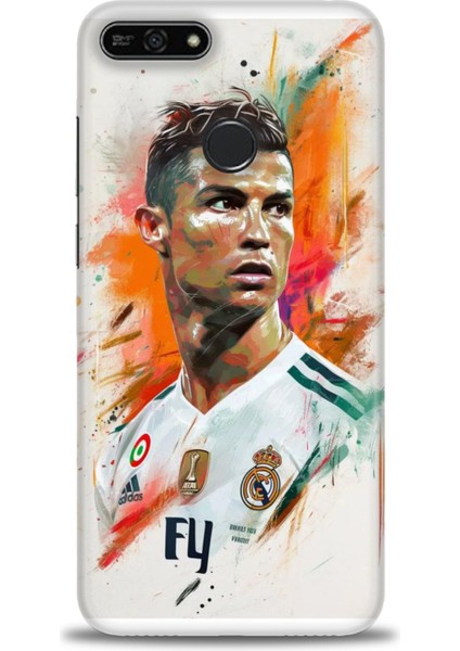 Huawei Honor 7A Kılıf Hd Baskılı Kılıf + Seramik Tam Kaplayan Ekran Koruyucu 7