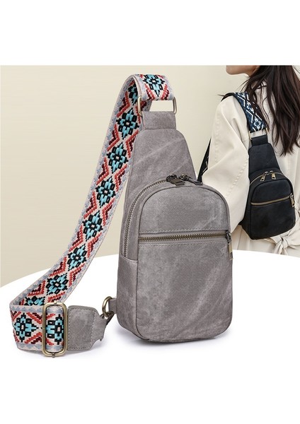Yeni Stil Kadın Göğüs Çantası Moda Retro Çapraz Küçük Çanta Bel Çantası (Yurt Dışından)