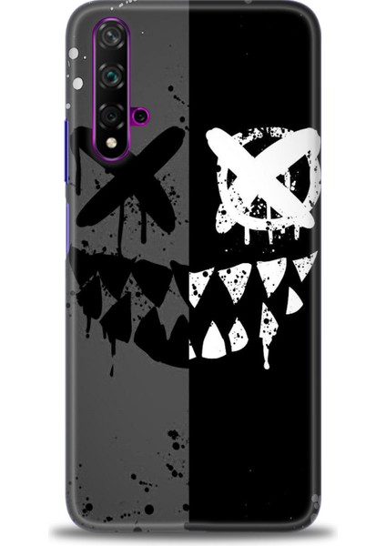 Huawei Nova 5t Kılıf Hd Baskılı Kılıf + Seramik Tam Kaplayan Ekran Koruyucu 355