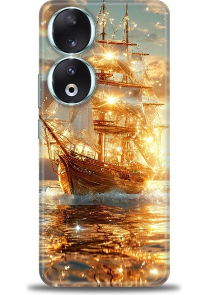 Huawei Honor 90 Kılıf Hd Baskılı Kılıf + Seramik Tam Kaplayan Ekran Koruyucu 234